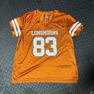 Orange and White Boxy Relaxed Jersey Top